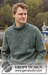 Free patterns - Proste męskie swetry / DROPS 224-21