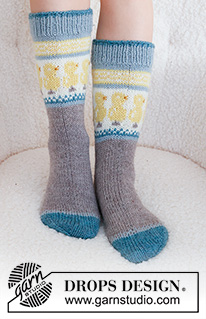 Free patterns - Easter Socks & Slippers / DROPS 229-33