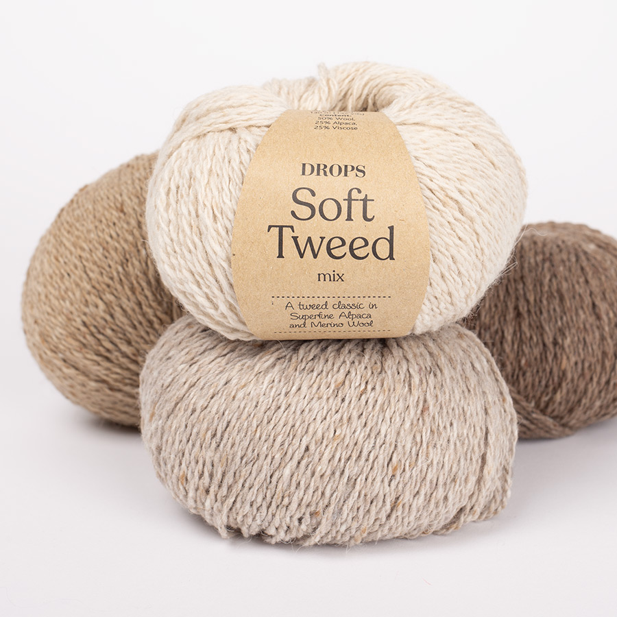 DROPS Soft - En klassisk tweed i Superfin Alpaca Uld