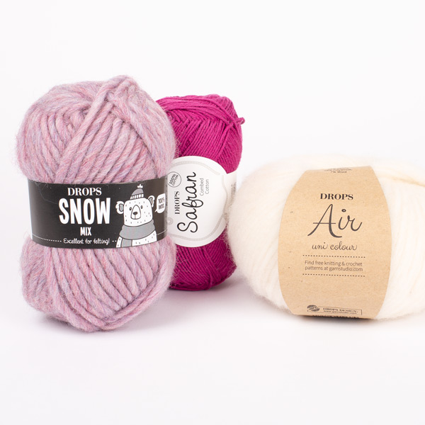 DROPS yarn combinations air01-safran15-snow36